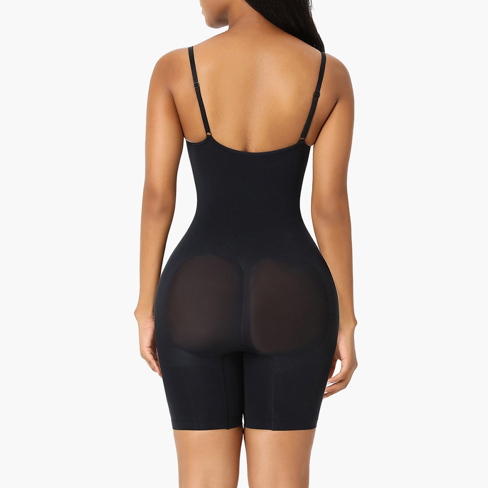 Sofia | Seamless Body Sculpting Mid Thigh Bodysuit - Adjustable Straps