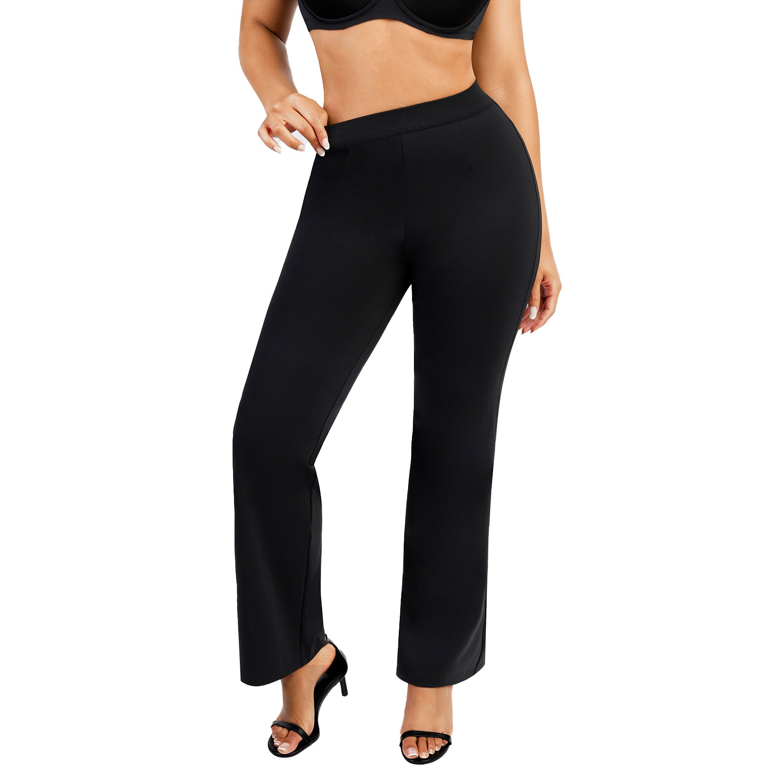 High Waist Sculpting Straight-Leg Pants