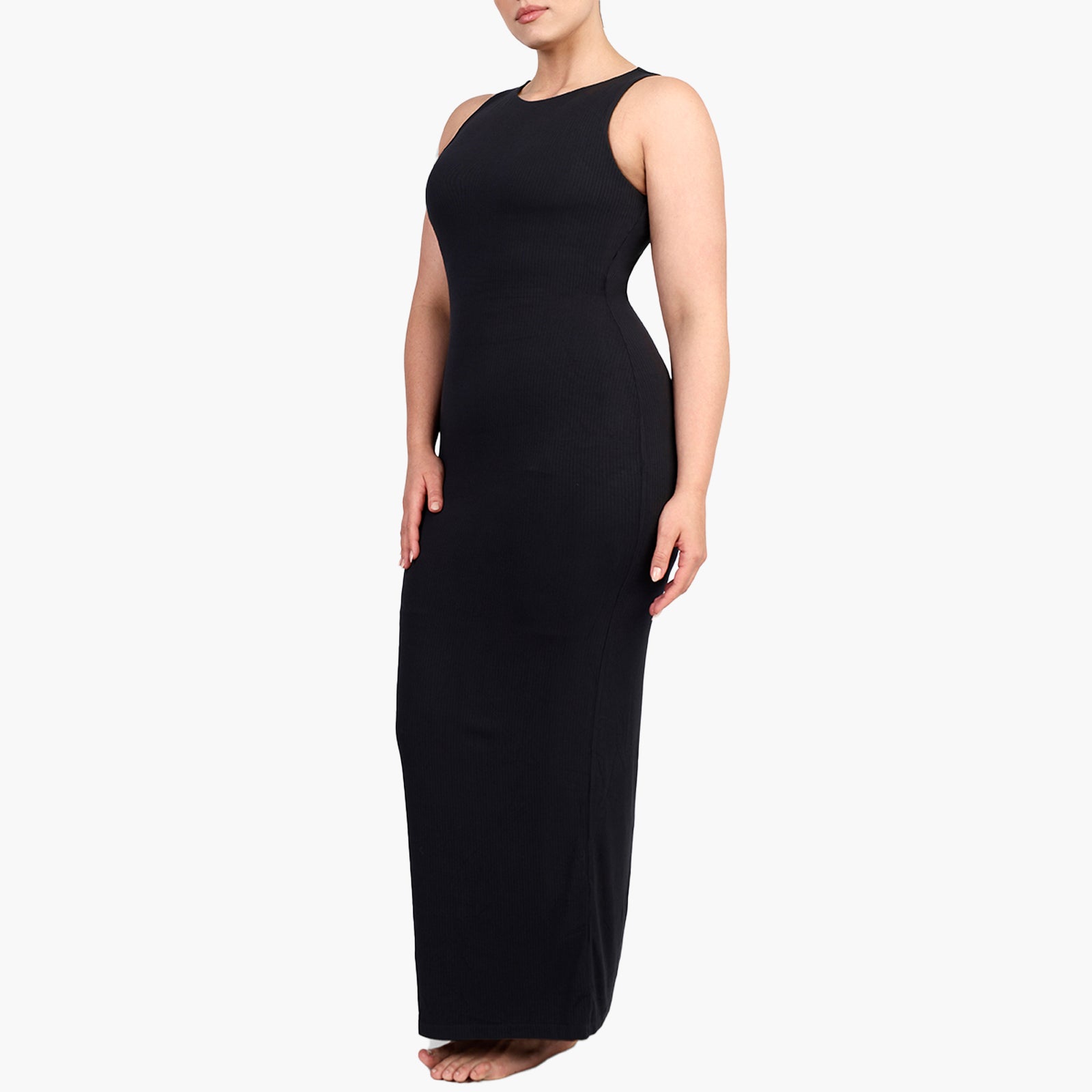 Aria | Sculpting High Neck Sleeveless Maxi Dress