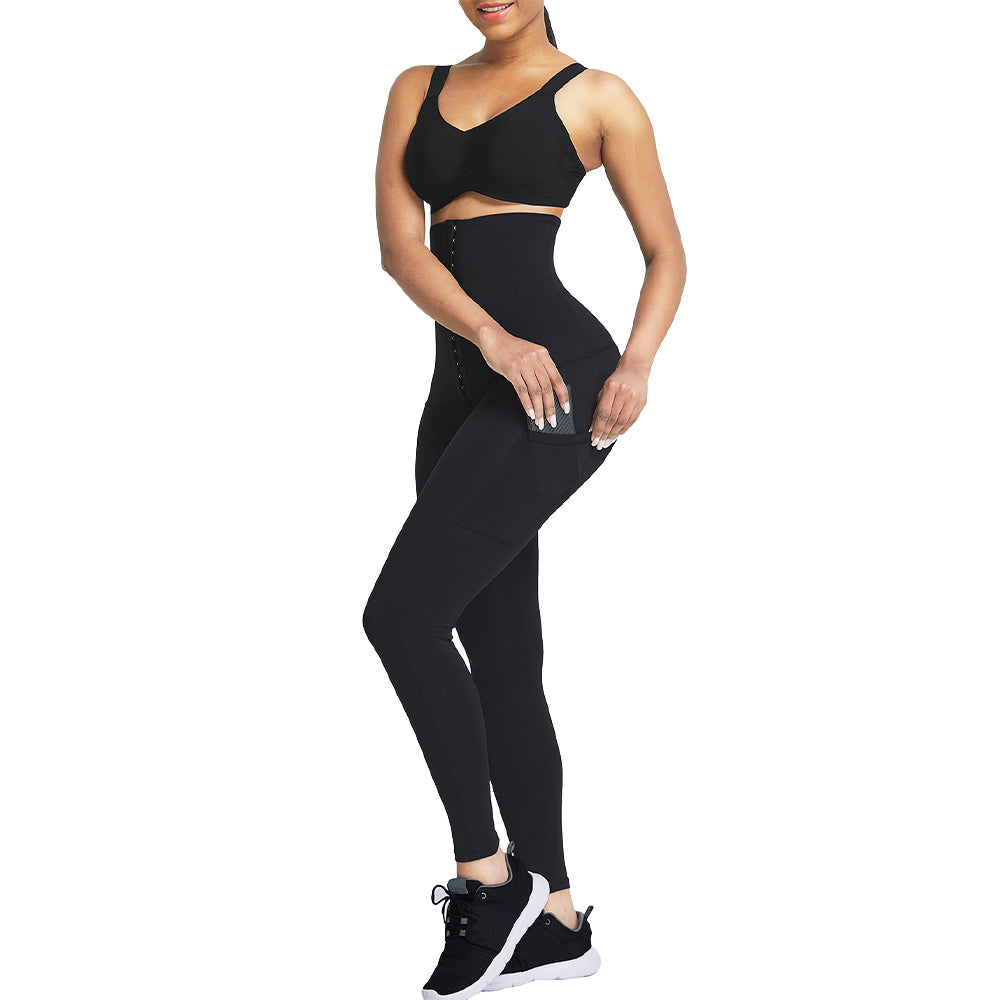 Extra High Waist Fitness Shapewear-Leggings with Side Pockets