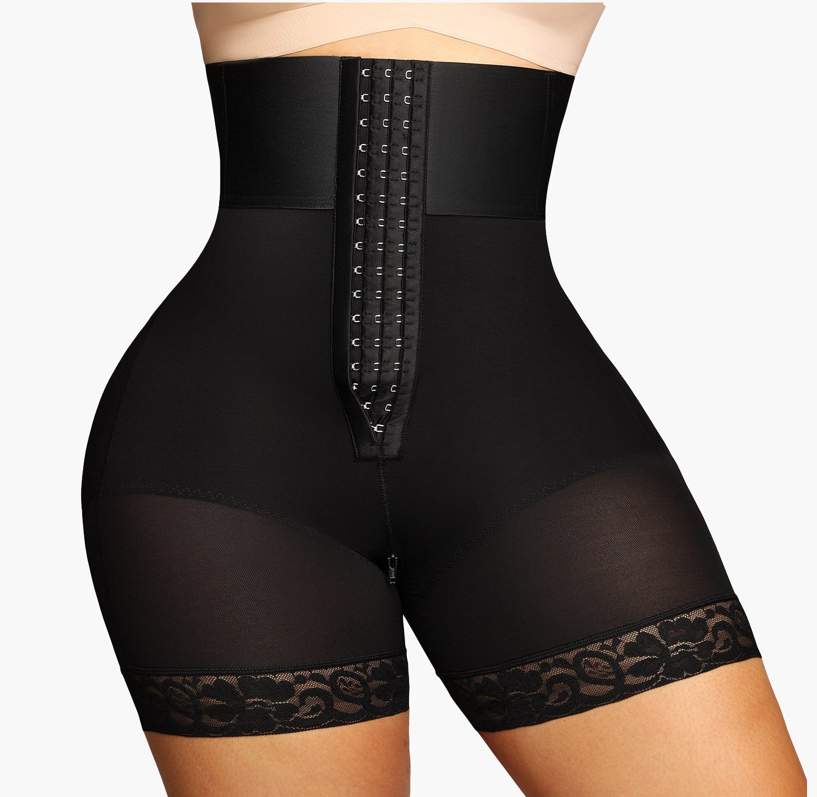 Faja Colombiana | High Waisted, Mid-Thigh Shaper Shorts- Triple Breasted with Tummy Control