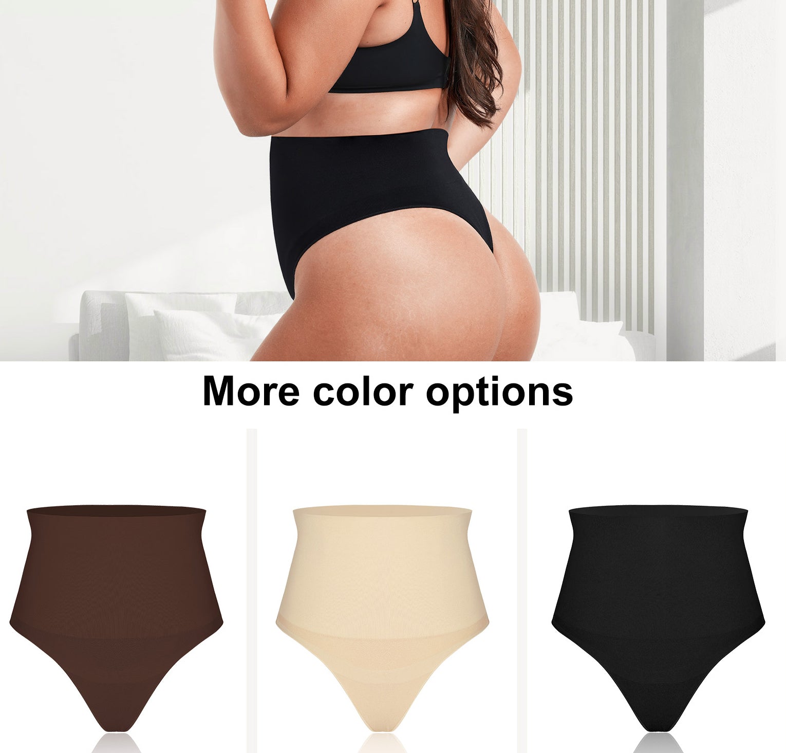 Mid-Waisted Seamless Sculpting Thong Panty