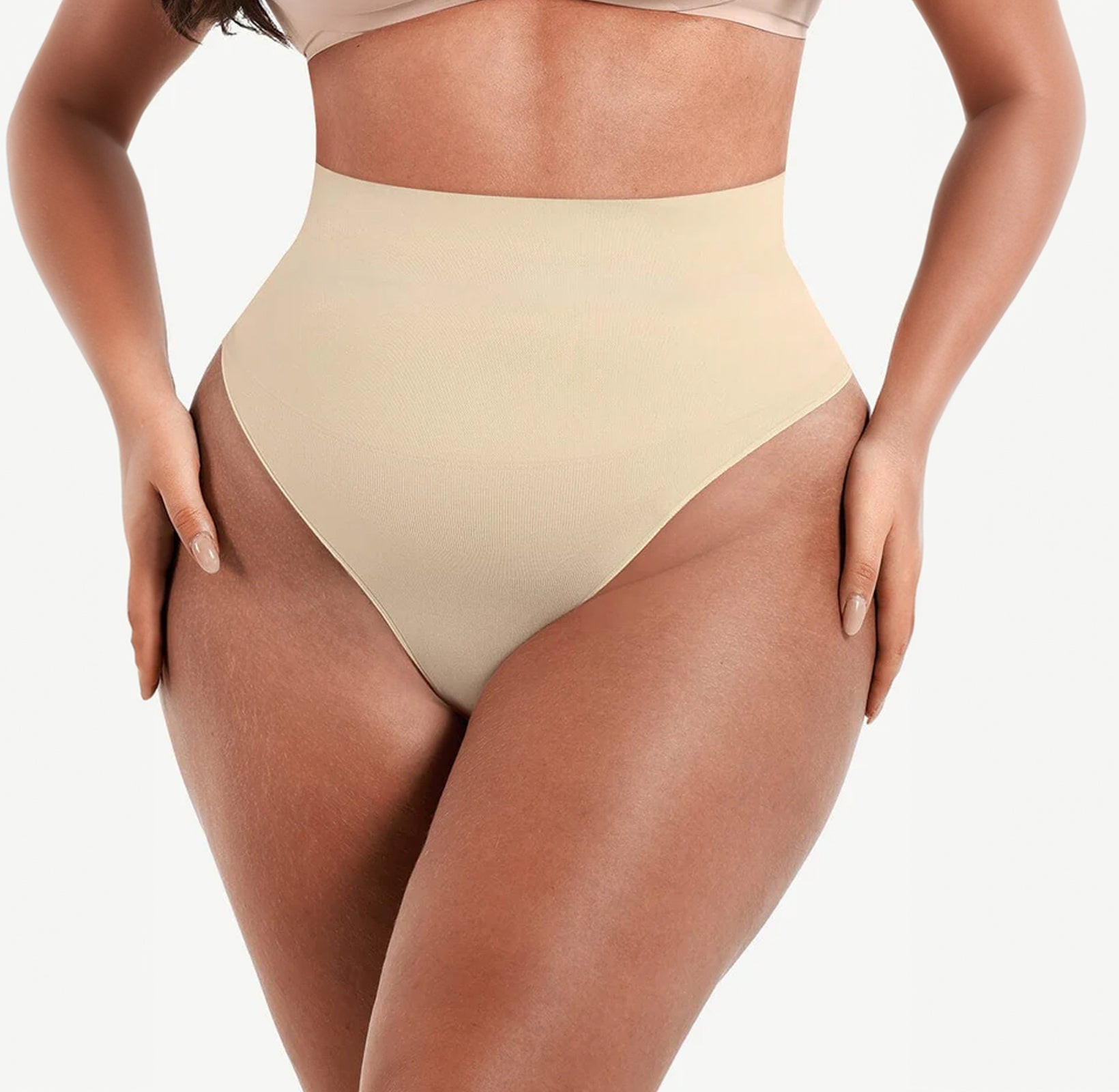 Mid-Waisted Seamless Sculpting Thong Panty