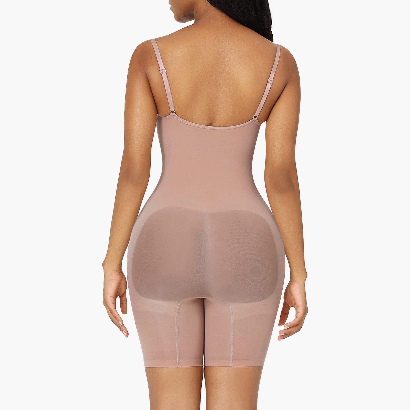 Sofia | Seamless Body Sculpting Mid Thigh Bodysuit - Adjustable Straps