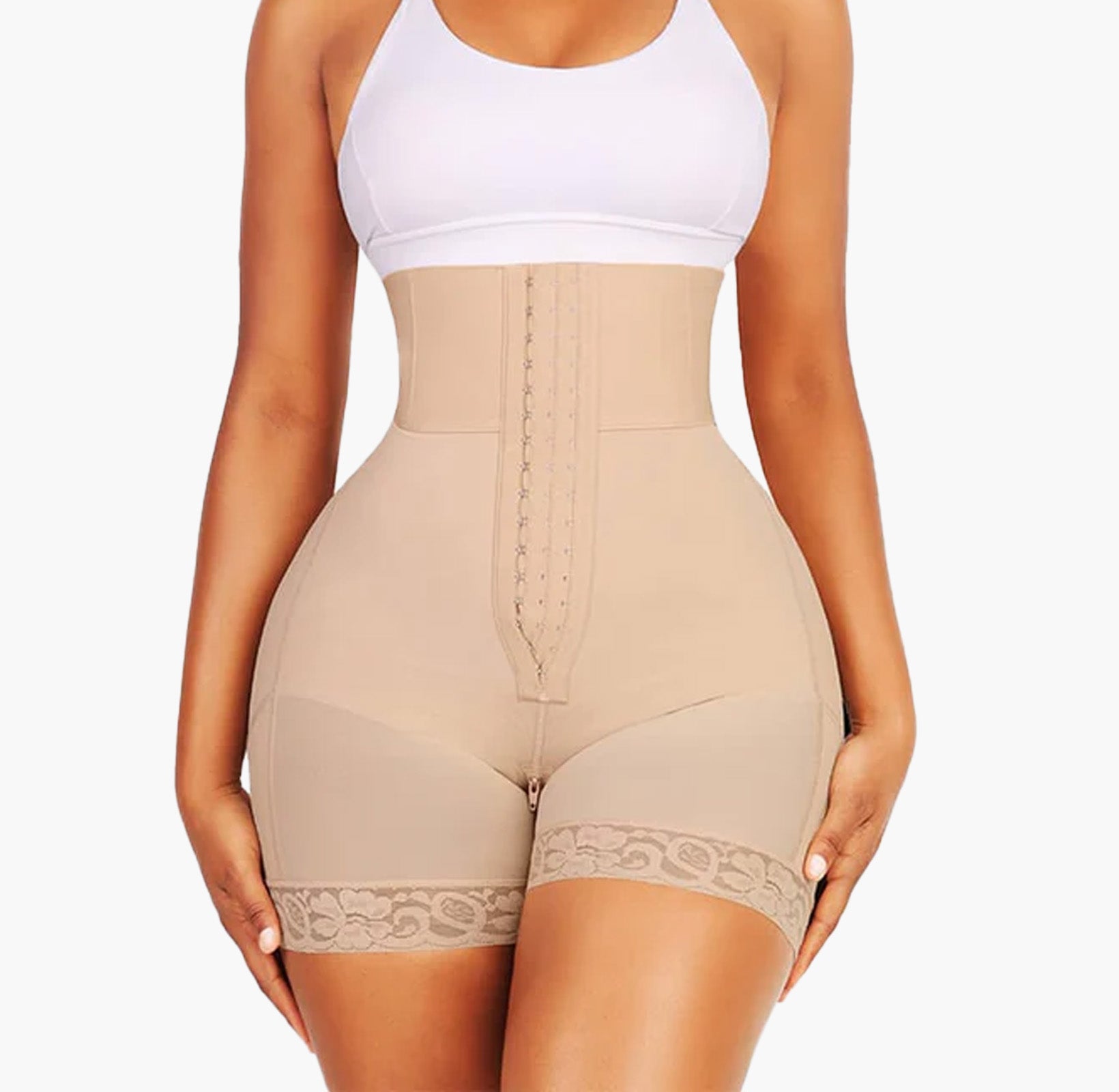Faja Colombiana | High Waisted, Mid-Thigh Shaper Shorts- Triple Breasted with Tummy Control