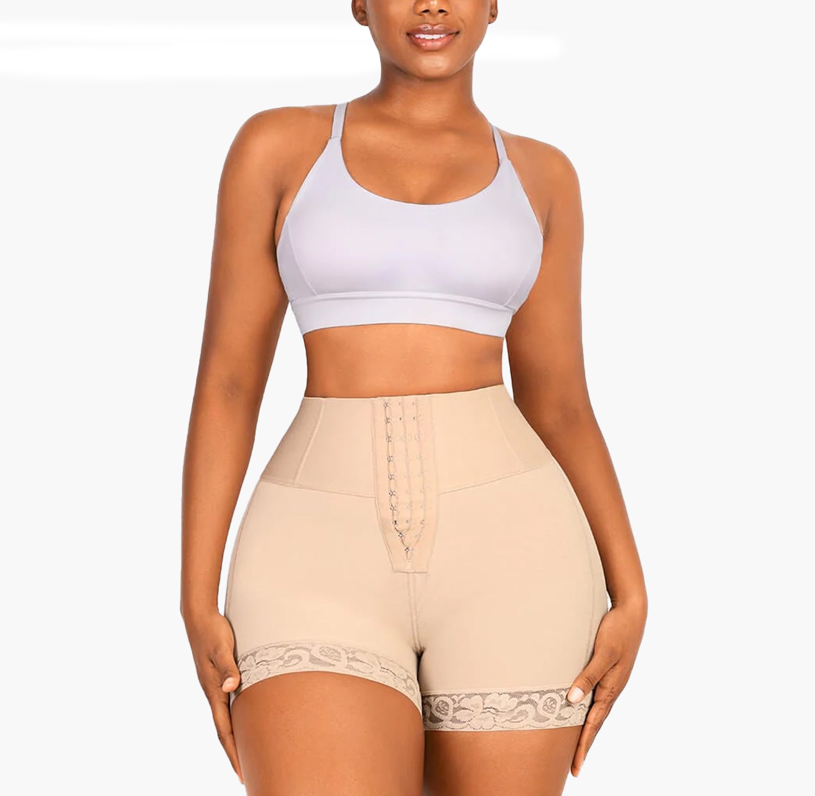 Faja Colombiana | Mid Waisted, Thigh Shaper Shorts- Triple Breasted with Tummy Control